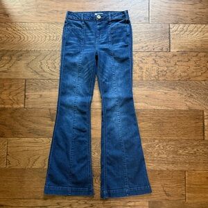 Altar’d State Flare Jeans Size 26 Blue Front Seam Mid Rise Y2K